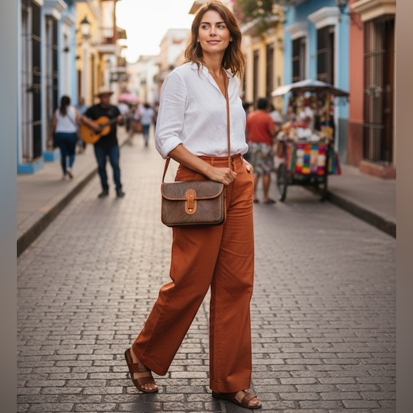 Etro Handbags - Etro Milano Crossbody Bag with wallet features inside and Gold hardware